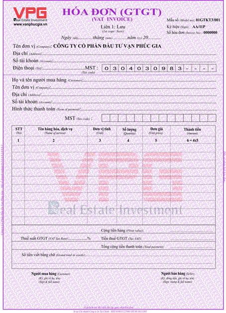 Hóa đơn VAT - Công Ty Cổ Phần Sản Xuất Thương Mại Quảng Cáo Kim Ngưu